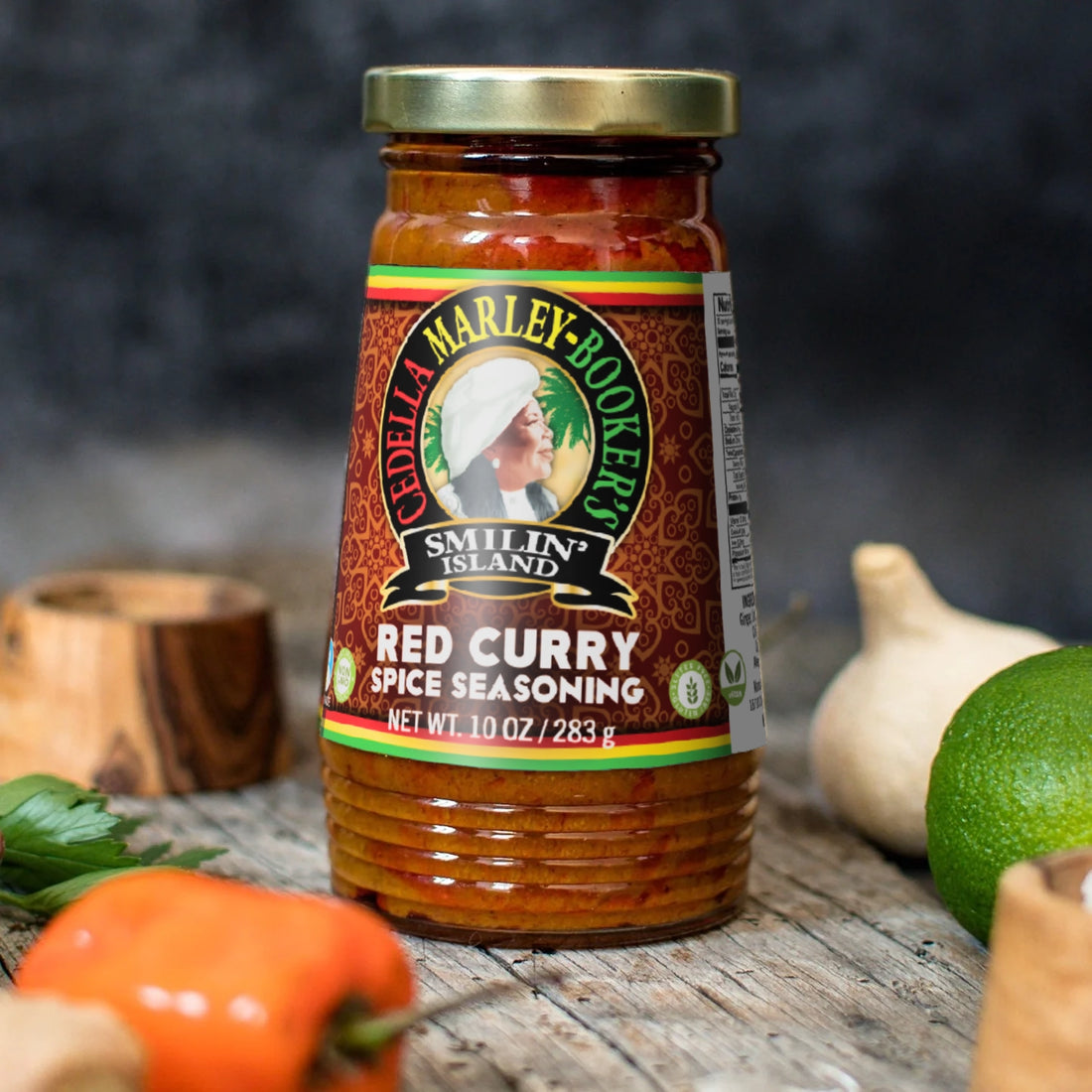 Smilin Island Red Curry Seasoning | Caribbean Spice Blend, Vegan & Gluten Free, No MSG, Non-GMO (10oz)