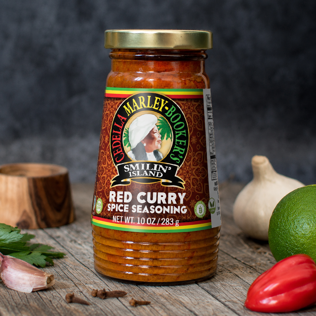 Smilin Island Jamaican Red Curry seasoning jar, 10 oz